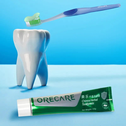 Зубная паста "Orecare" с экстрактами целебных трав, с зубной щёткой