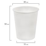 Стакан одноразовый бумажный 250/273 мл, D 80 мм, белый, КОМПЛЕКТ 1000 шт., холодное/горячее, WELDAY (ВЭЛДЭЙ), 702689
