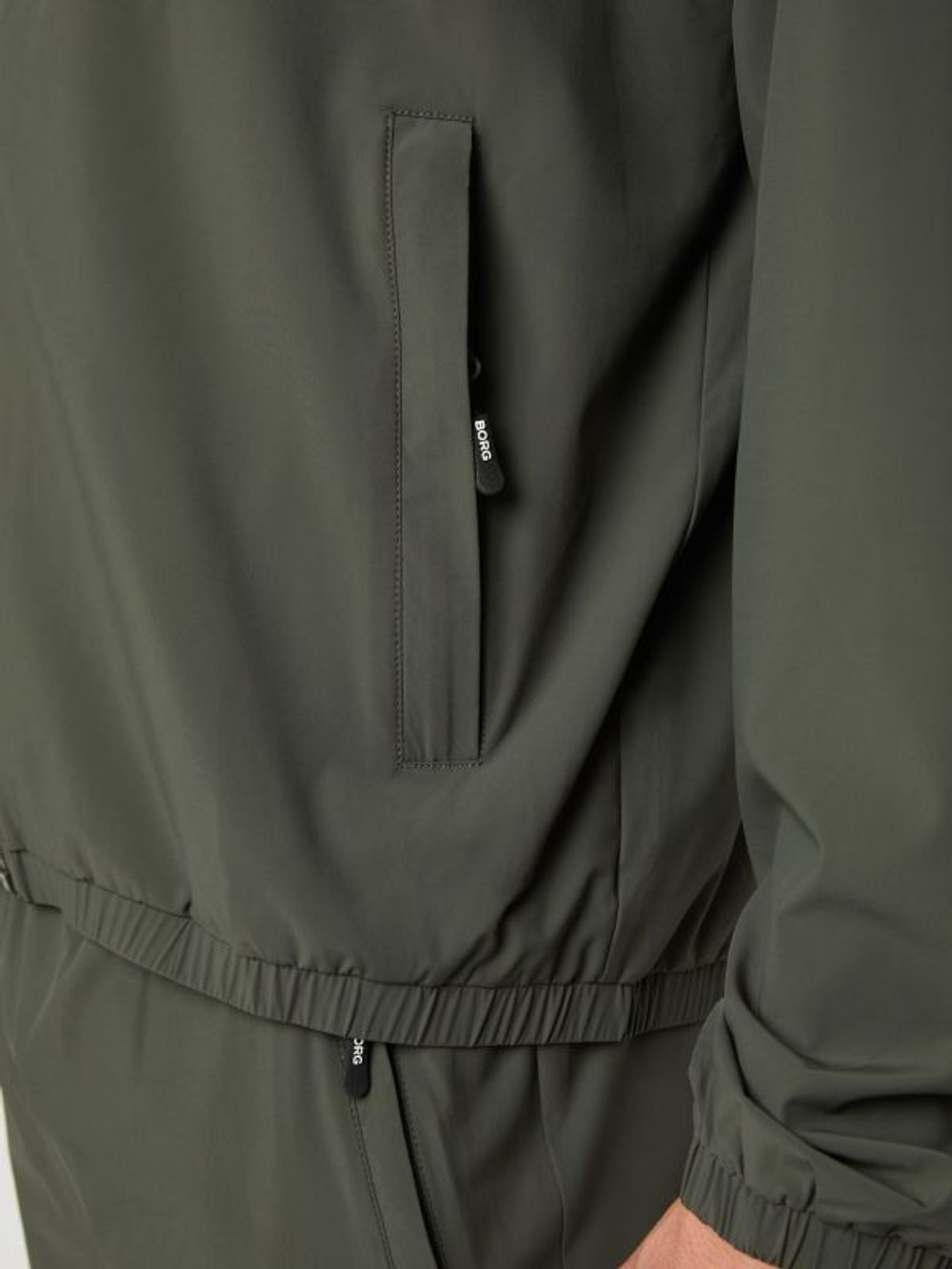 Мужская теннисная кофта Björn Borg Ace Track - зеленый