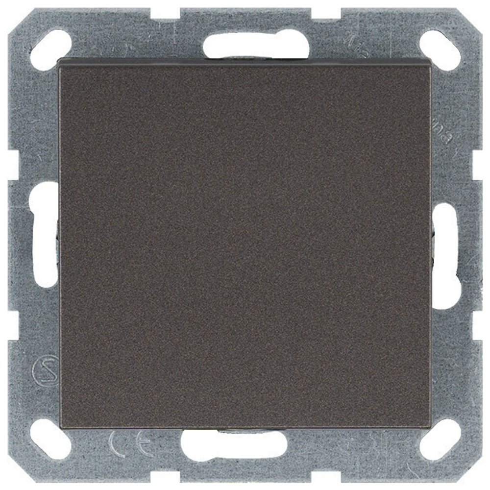 Звонковый механизм 10A 250V~ с накладкой, цвет Мокко