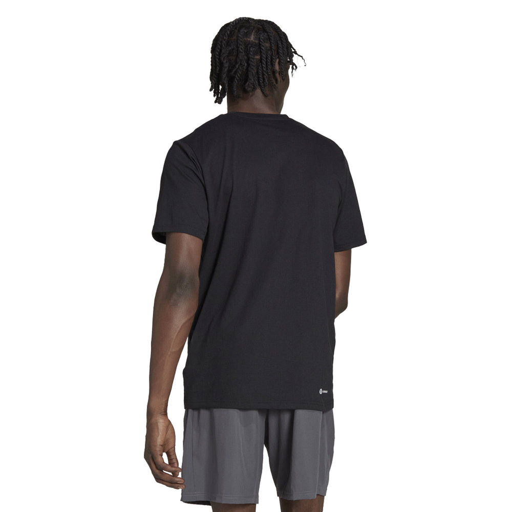 Мужское теннисное поло adidas Essentials Train Feelready Training T-Shirt Men - Black