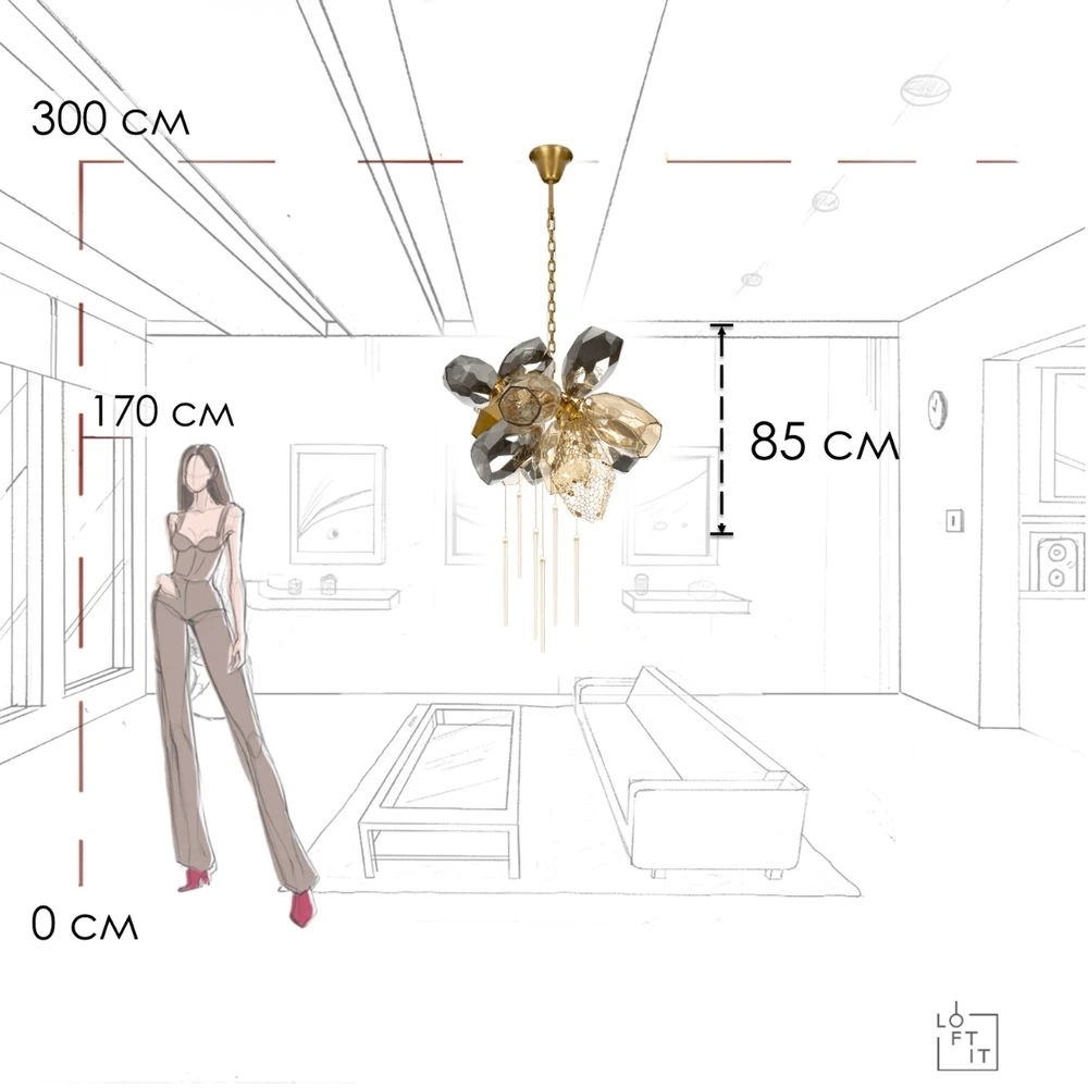 Подвесная люстра Loft It BRITANNICA 10401/800S