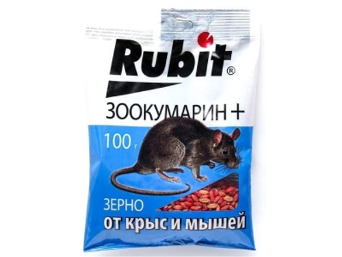 Приманка зерновая РУБИТ Зоокумарин зерно 100г (50шт/кор)