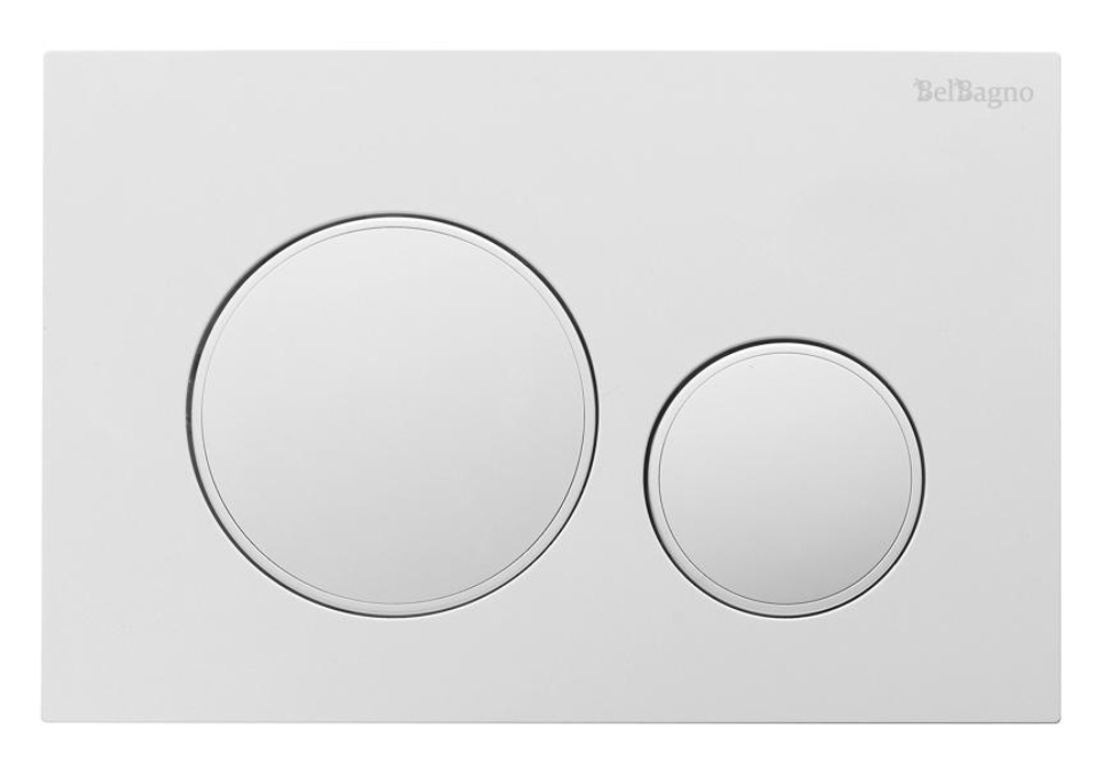 Кнопка смыва BelBagno BB-17C-BL цвет белый глянец