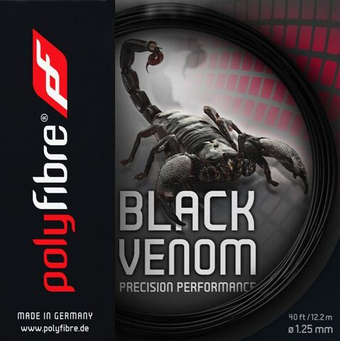 Струны теннисные Polyfibre Black Venom (12,2 m) - black