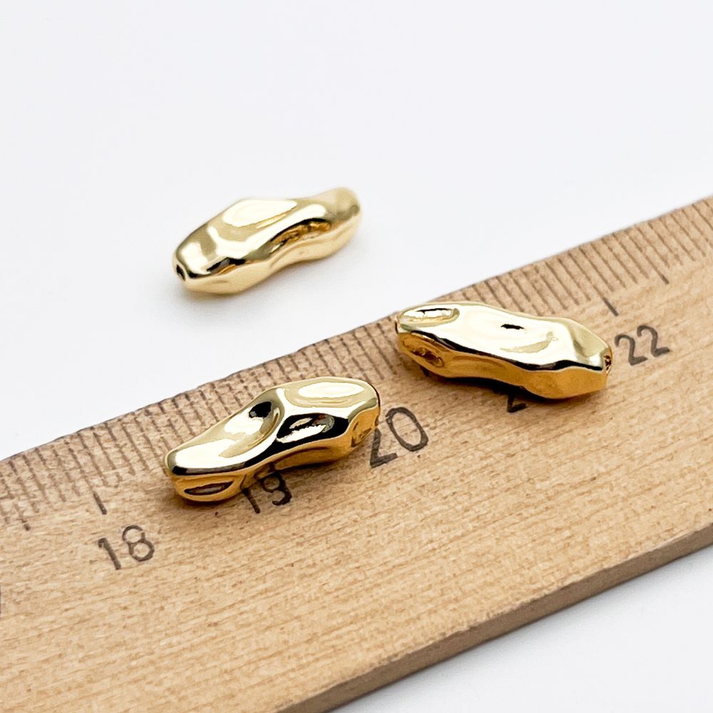 Бусина, цвет золото, размер 15*5 мм, цена за 1 шт