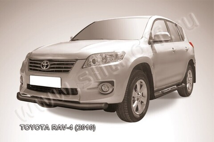 Защита переднего бампера (нержавейка) Toyota Rav-4 (2010-2016) d76 (черный)