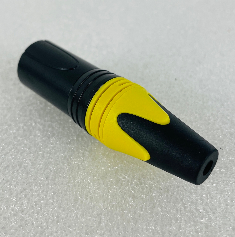 Разъём на кабель (XLR, 3pin, жёлтый, папа)