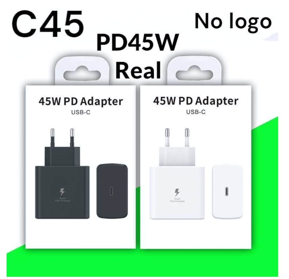 Зарядное устройство SAM C45 PD45W Type-C White NO LOGO (реплика Samsung)