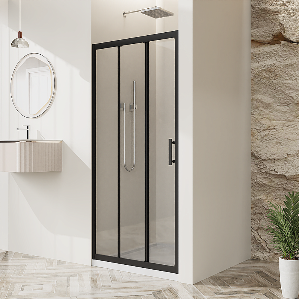 Душевая дверь BelBagno UNO-195-BF-3 120 стекло прозрачное/профиль черный матовый