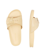 Шлепанцы кожаные suede Tommy Hilfiger - песочный(FW0FW07935)