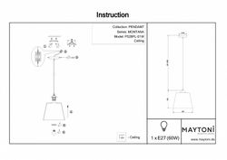 Подвесной светильник Maytoni Walter P528PL-01W
