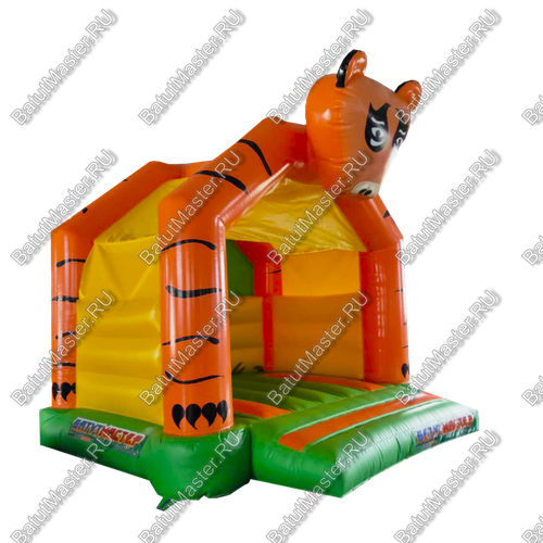 Детский надувной батут "Тигр на прогулке" с крышей