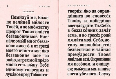 Канон за болящего. С приложением молитв Божией Матери и святым об исцелении болящих (карманный формат)