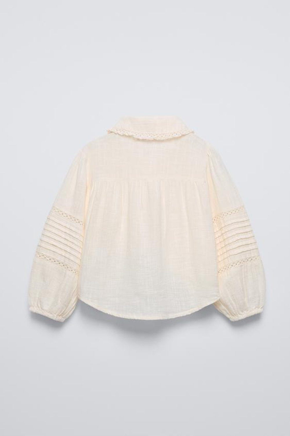 ZARA РУБАШКА С ВЫШИВКОЙ, ЭКРЮ