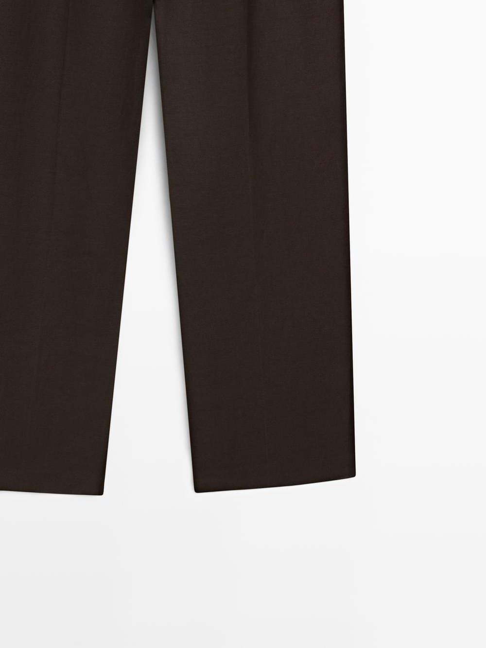 Massimo Dutti Брюки с вытачками и петлями для ремня - STUDIO, коричневый