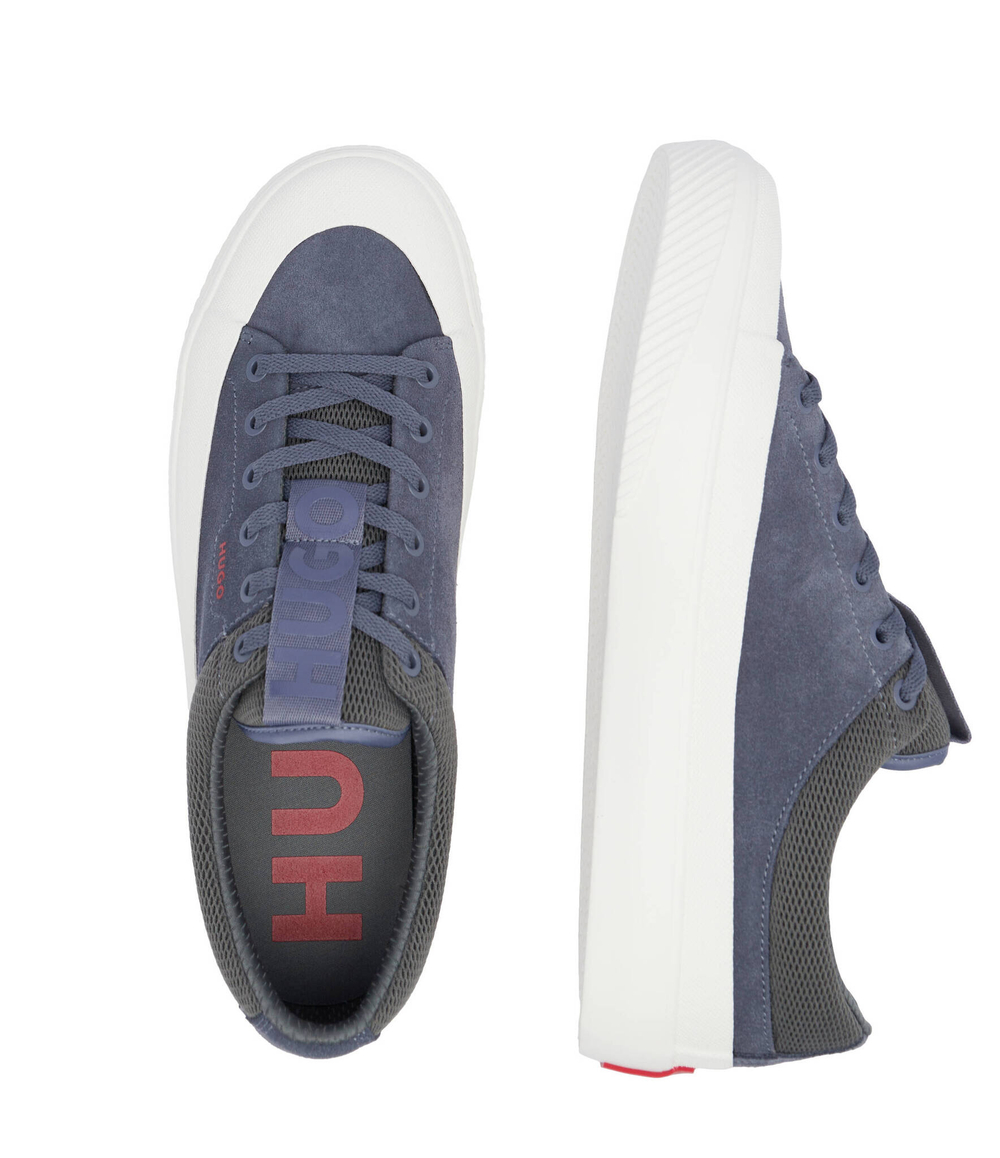 Кожаные кроссовки HUGO - темно-синий(50517238)