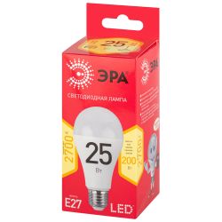 Лампа светодиодная ЭРА RED LINE LED A65-25W-827-E27 R Е27 / E27 25 Вт груша теплый белый свет | Лампы cветодиодные Груша (A)