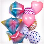 Шар (24"/61 см) Алмаз, Нежная радуга (градиент) 1 шт.