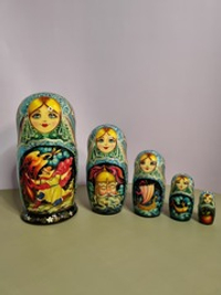 Матрешка 18см "Жар-птица" 5 мест