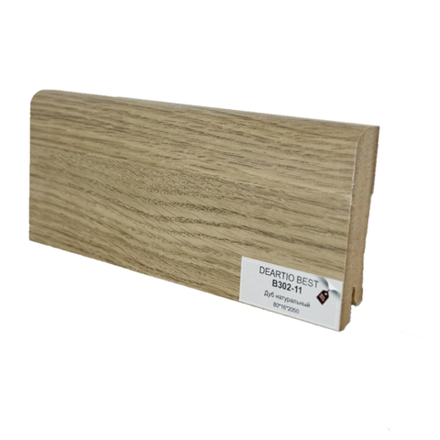 Плинтус напольный дуб натуральный МДФ B302-11 Deartio / Ликорн 80x16x2050 мм