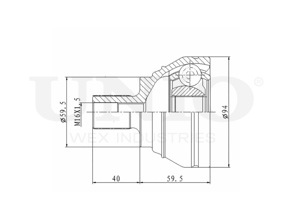 ШРУС внешний UNIO CVJ-20205