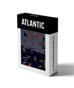 Мужские трусы слипы спорт Atlantic, набор 2 шт., хлопок, серые + темно-синие, 2MP-003