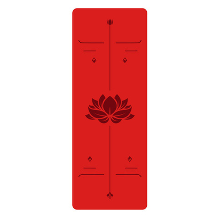 Каучуковый коврик для йоги Lotus Red 185*68*0,5 см нескользящий