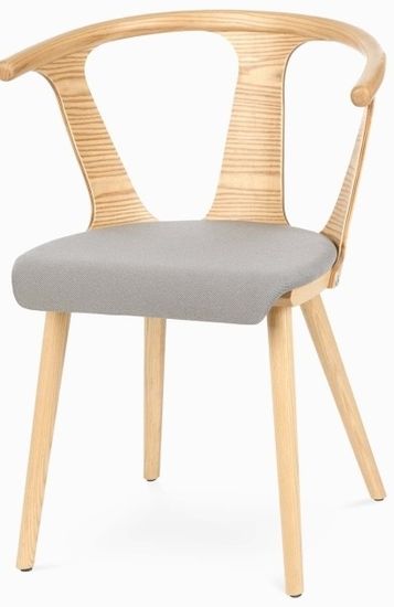 Стул Yard деревянный с серой тканью 