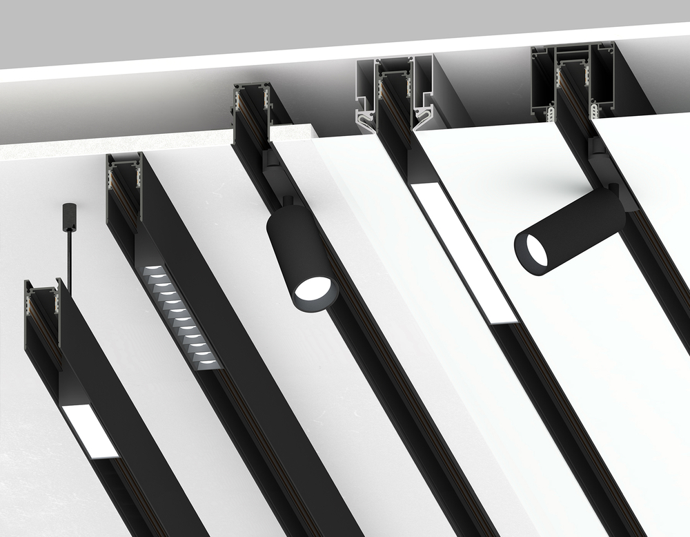 Шинопровод низковольтный встраиваемый в натяжной потолок Magnetic GL3251 WH белый 2000*62.72*53.15