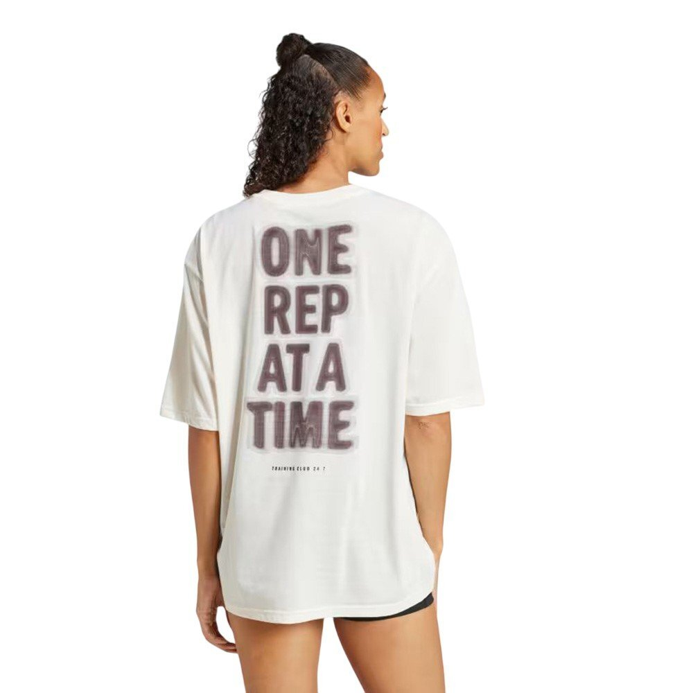 Баскетбольная женская футболка adidas Climacool One Rep at a Time Training Graphic White T-shirt