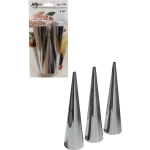 Набор кулинарных конусов для пирожных 14 см, D3,4, 3 шт, нерж.сталь