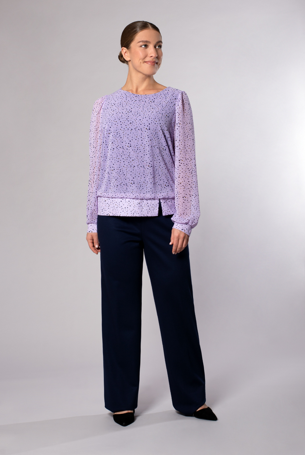 Блузка женская 3523ВЕ, графика пятно #284ГПа093523ВЕ