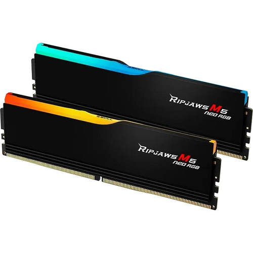 Модуль памяти DIMM DDR5 64Gb, 6000Mhz, 2x32Gb, G.Skill Ripjaws M5 Neo RGB Black (F5-6000J3636F32GX2-RM5NRK)