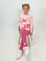 02-116-13 Комплект для девочки (фуфайка+ лосины)