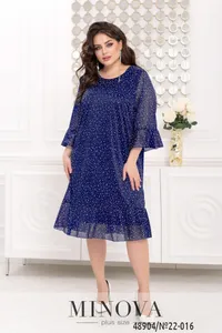 Платье 22-016-ярко синий Minova