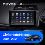 Teyes X1 9" для Honda Civic Hatchback 2006-2012 (прав)