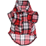 Кофта - рубашка фланелевая для мелких пород собак и кошек «BRO Style», цвет красный, р L