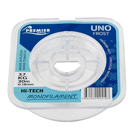 Леска UNO FROST 0,18mm/30m Clear Nylon PREMIER fishing (PR-UF-T-018-30)