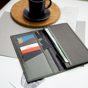 Кошелек Eclair из кожи теленка, серого цвета