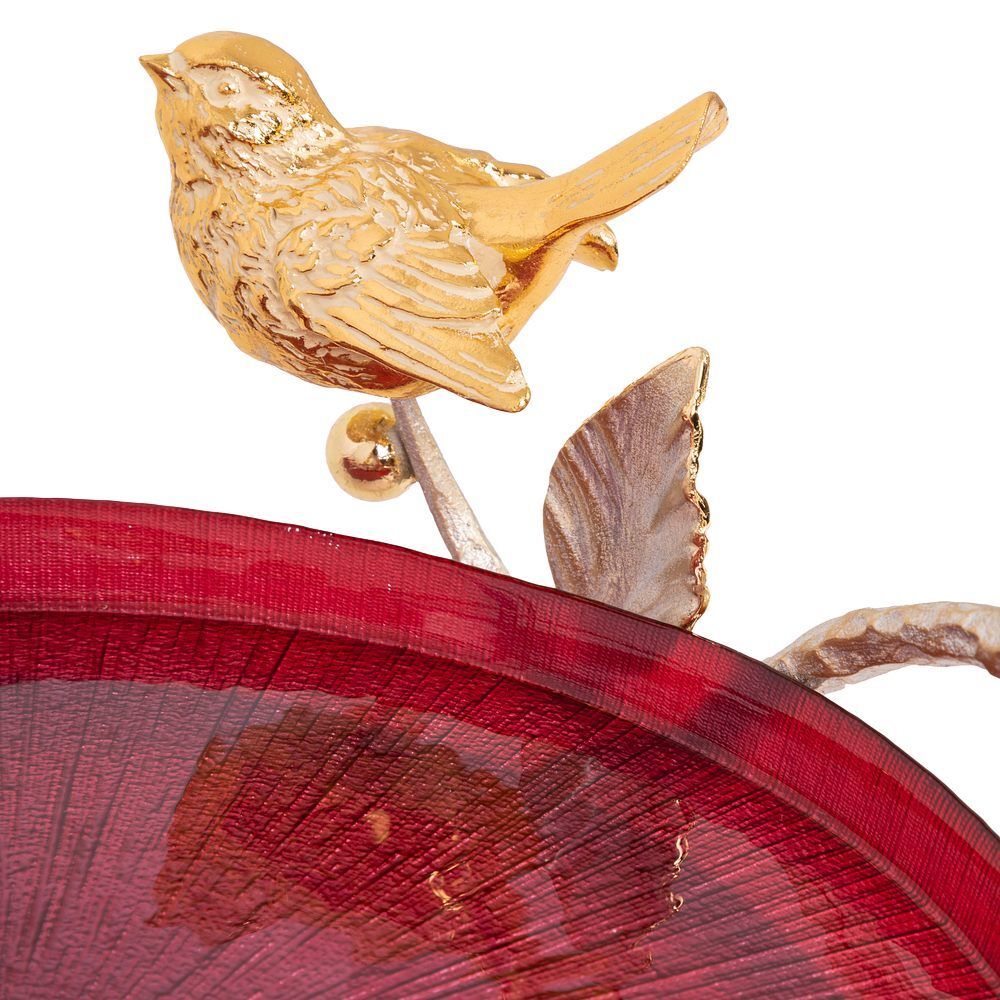 Фруктовница-конфетница Терра (поднос) Айвори Бордовый