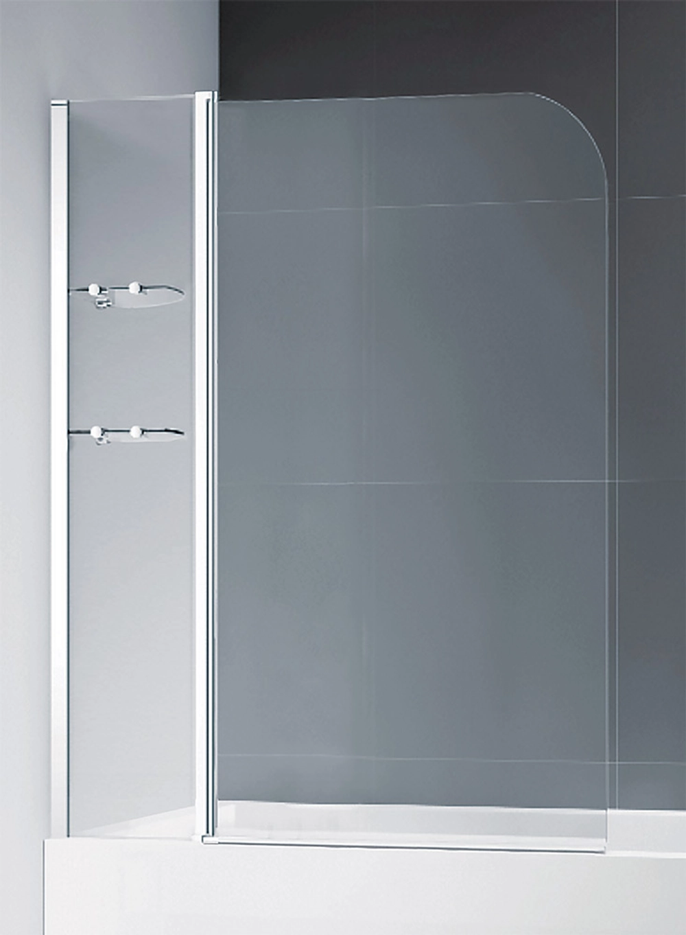 Шторка на ванну Cezares ECO-O-V-12-120/140-C-Cr