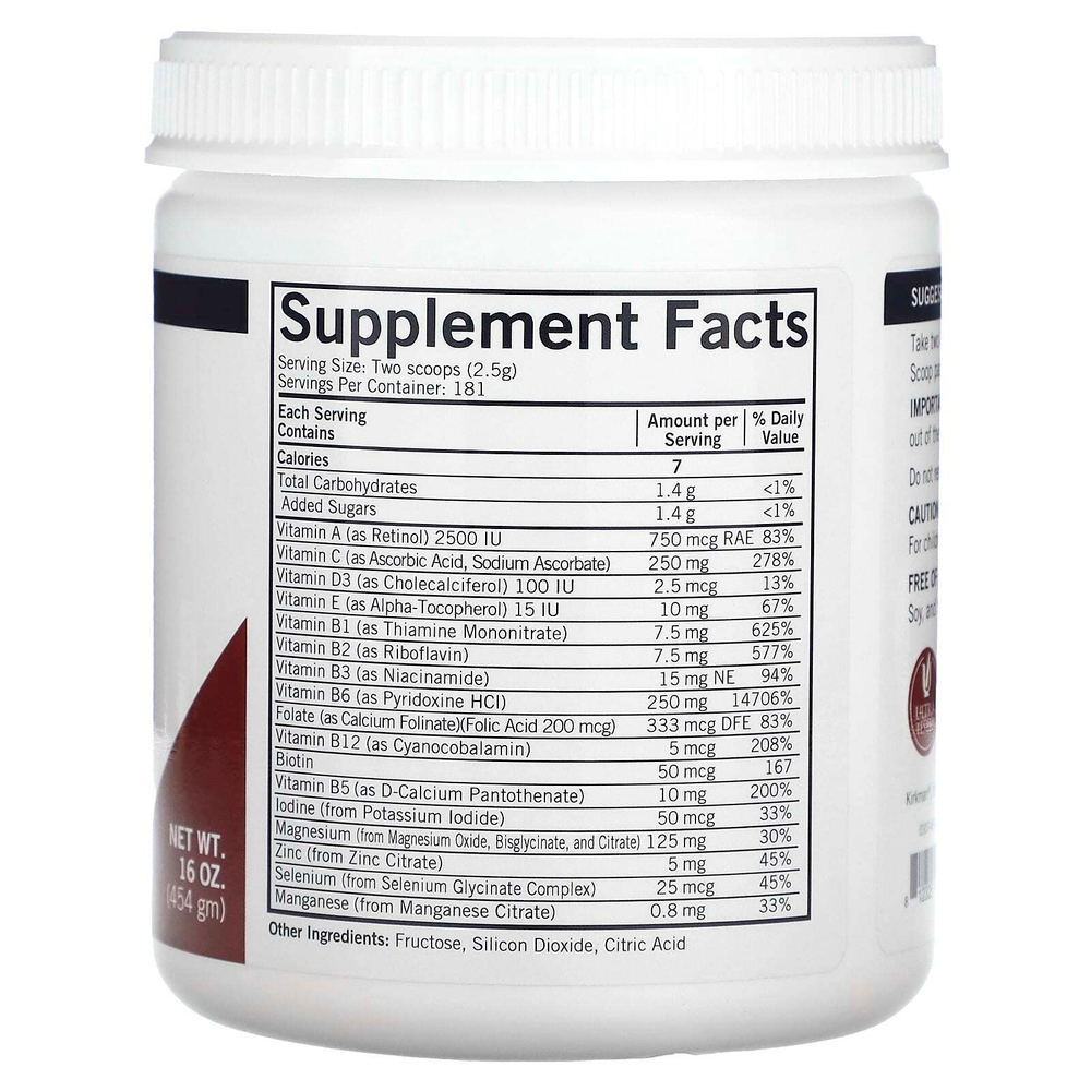 Kirkman Labs, Super Nu-Thera в порошке, без вкуса, 454 г (16 унций)