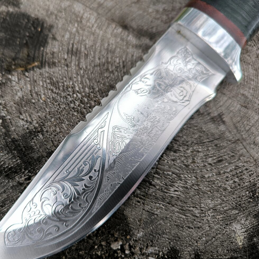 Нож НС-28А Таежник, с алюминиевыми вставками (Златоуст)