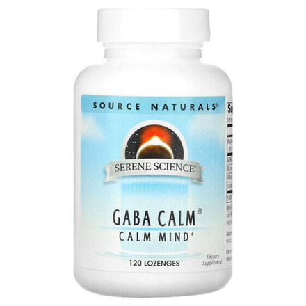 Аминокислоты Source Naturals, GABA Calm, ГАМК, 120 таблеток для рассасывания