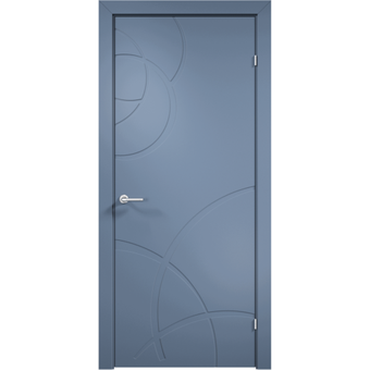 Межкомнатная дверь эмаль Дверцов Тиволи 3 цвет синий RAL 5014 глухая
