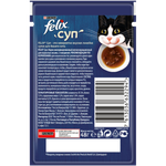 Влажный корм Felix Суп для взрослых кошек, с говядиной, 48 г