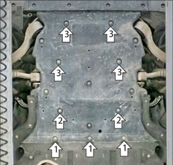 Защита картера двигателя. 4 мм, Алюминий. для Land Rover Range Rover L460 2022-н.в., Motodor.343202