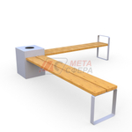 Скамейка CENTRAL Г-образная