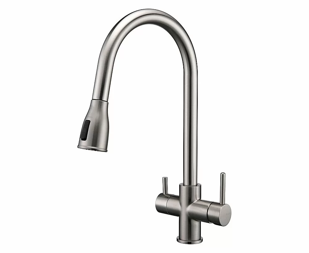 Смеситель для кухни Paulmark Lange La214212-BS брашированная сталь